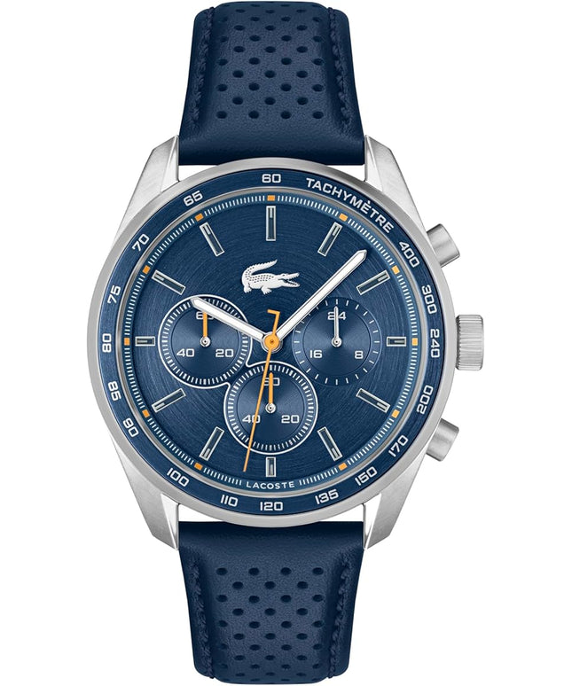 Lacoste Boston Men's Chronograph Watch - Classic Stainless Steel - Tachymeter - Water Resistant up to 5ATM/50 Meters - Modern Design for Him - 42mm