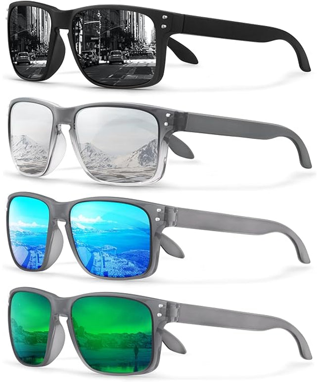 KUGUAOK Polarized Square Sunglasses For Men and Women Matte Finish Sun Glasses UV Protection Glasses