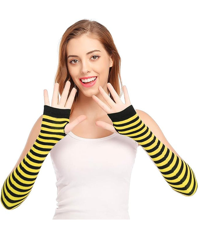 Bienvenu Punk Gothic Rock Long Arm Warmer Fingerless Gloves