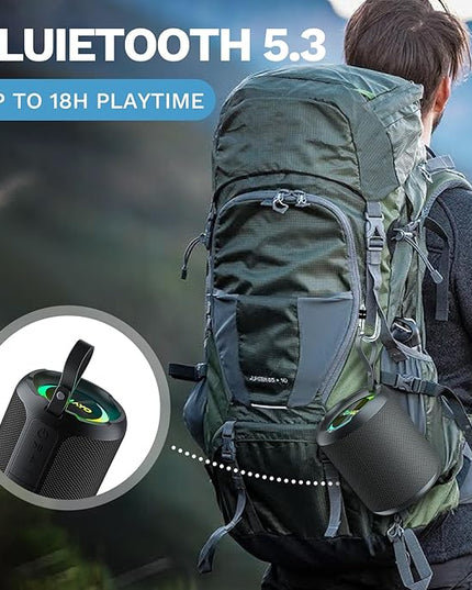 OHAYO 40W Wireless Portable Bluetooth Speaker with Lights, IPX7 Waterproof, Loud Sound, RGB Lights,TWS Pairing, AUX&TF-Card in, for Home/Party/Travel/Outdoor/Beach