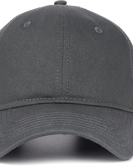 Zylioo XL XXL Oversize Baseball Cap, 100% Cotton Adjustable Dad Hat for Big Heads 23.5"-25.5", Soft Crown Large Size Cap