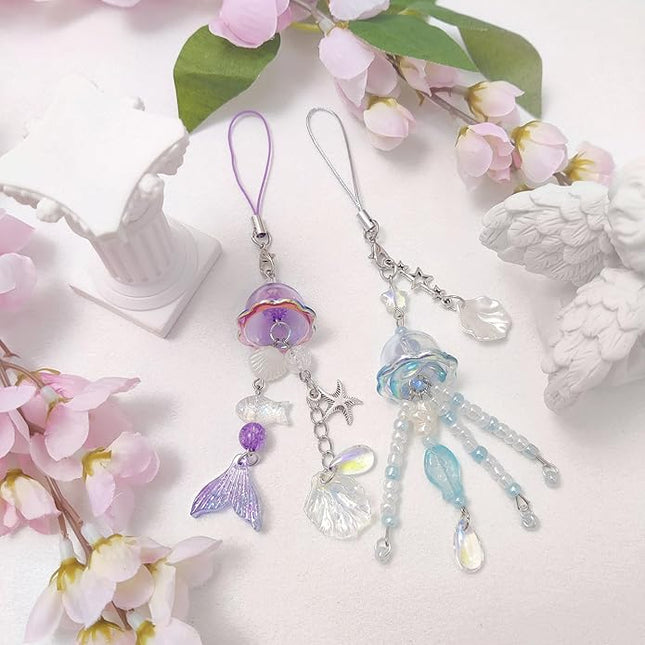 1-4PCS Cute Phone Charms Aesthetic Y2K Cell Phone Charms Strap Strawberry Butterfly Star PhoneCharm Y2K Accessories for Bag Keychain Airpods Camera Pendants Decor
