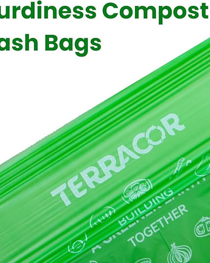 3 Gallon Compostable Food Scrap Bags, 100 Bags Compost Bags for Countertop Bin, BPI Certified and Meet The ASTM D6400 Standard