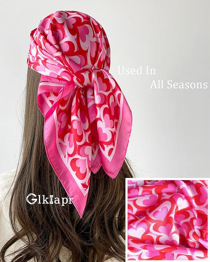 Satin Bandana Headscarf for Women Silky Hair Scarves for Fashion Lightweight