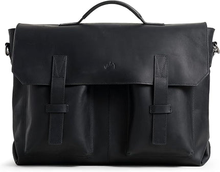 VELEZ Leather Messenger Bag for Men and Women | Vintage Briefcase for 17 inch Laptop | Work Bag Crossbody Laptop Bag