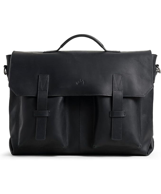 VELEZ Leather Messenger Bag for Men and Women | Vintage Briefcase for 17 inch Laptop | Work Bag Crossbody Laptop Bag