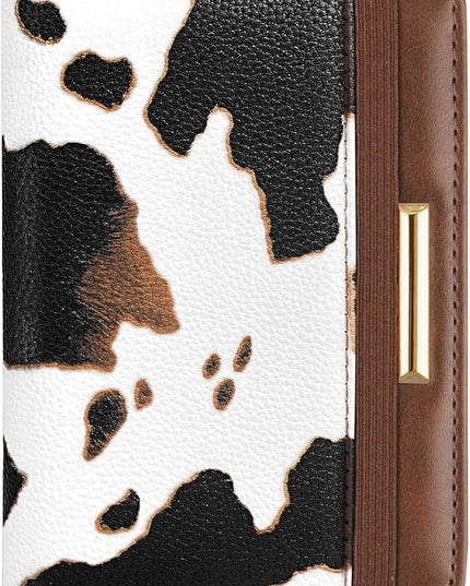 Passport Holder Cover Travel RFID Blocking Passport Cover Rose Gold Cute Flowers Passport Wallet with Elastic Band for Women