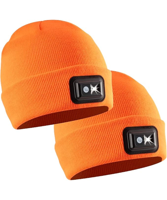 POWERCAP LED Hat Light 150 Lumens Rechargeable Fleece Beanie with Bright Built-in Headlamp Waterproof LED Warm One Size Cap