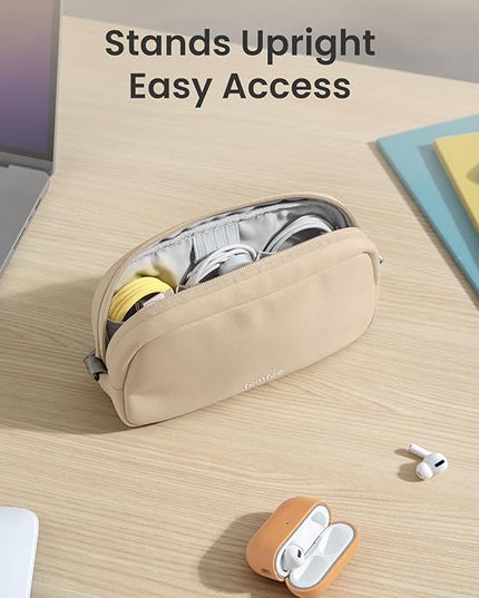 tomtoc Electronics Organizer Travel Case, Water Resistant Travel Bag Cable Organizer for Essentials, Tech Pouch Accessories Carry Storage for Cord, Phone, Cables, Airpods, USB Flash Drive, Daily Items
