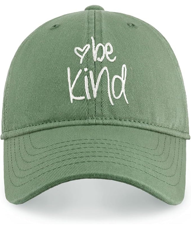 CHOK.LIDS Be Kind Trendy Womens Baseball Cap Unisex Fashion Cotton Polo Style Fun Inspirational Saying Seasonal Headwear