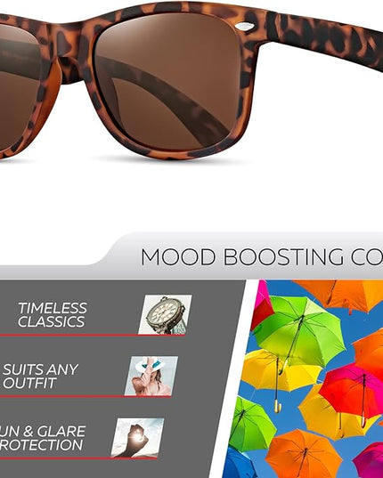 Retro Rewind Polarized Sunglasses for Men and Women - UV Protection Classic Sun Glasses