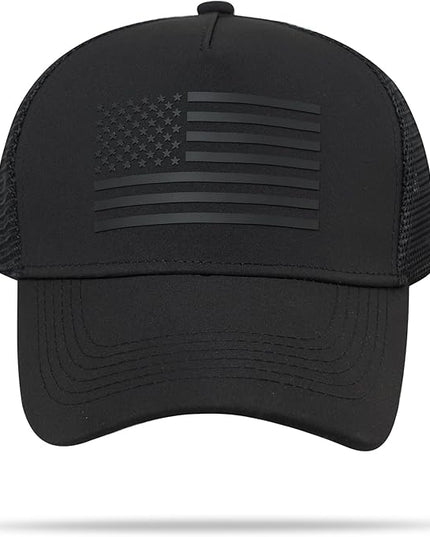 IIN American Flag Mesh Baseball Cap, Patriotic Trucker Hat for Men Women, Quick-Dry Breathable Design, Adjustable Snapback