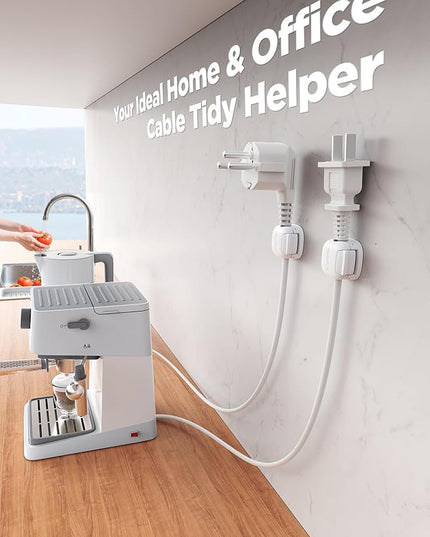 12Pack Cord Organizer, Chfeila Compact Dual Spring & Clasp Lock Cable Management Clips, Adhesive Phone Charger Keeper, Wire Holder for Nightstand/Car, Home Office Desk Accessories Decor Essentials