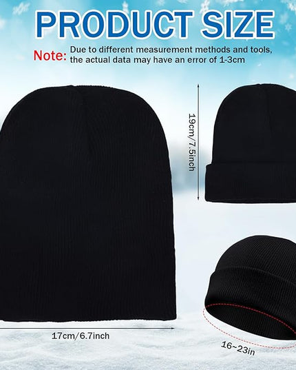 Yahenda 48 Pack Knit Beanies Hats Winter Beanie Hats Warm Knitted Cuffed Skull Cozy Cap for Men Women Unisex