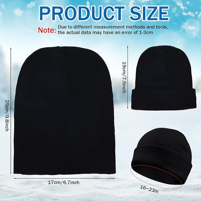 Yahenda 48 Pack Knit Beanies Hats Winter Beanie Hats Warm Knitted Cuffed Skull Cozy Cap for Men Women Unisex