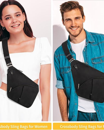 Travel Sling Bag with RFID Pocket, Anti Theft Crossbody Bag for Women Men Casual Chest Outdoor Shoulder Hiking Bag