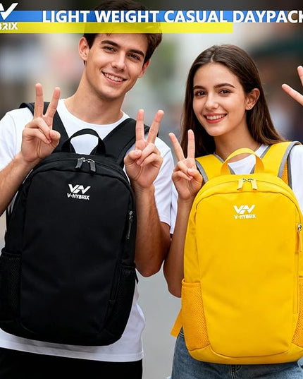 30L Commuter Backpack, Lightweight Laptop Camping Casual Daypacks, Waterproof Gym Travel School Bag Basic Backpack for Men Women-Yellow