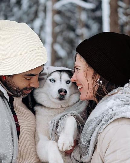 ZOORON 1&2 Pack Beanie for Men Women Slouchy Beanie Hats Winter Knit Caps Soft Ski Hat Unisex