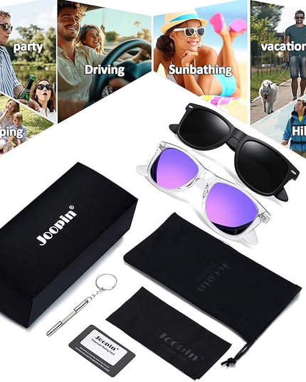 Joopin Square Sunglasses Polarized UV Protection Trendy Designer Sun Glasses Men Women