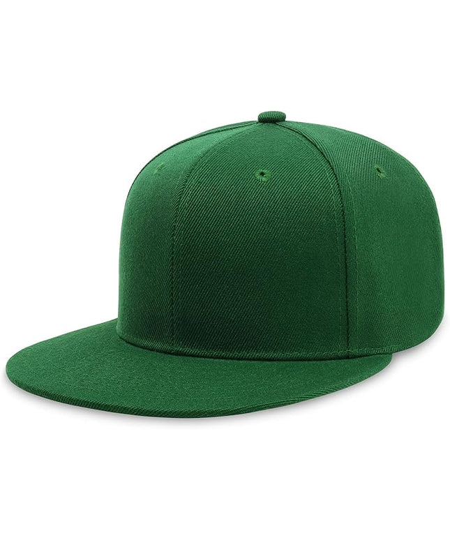 CHOK.LIDS Flat Bill Visor Classic Snapback Hat Blank Adjustable Brim High Top End Trendy Color Style Plain Tone Baseball Cap