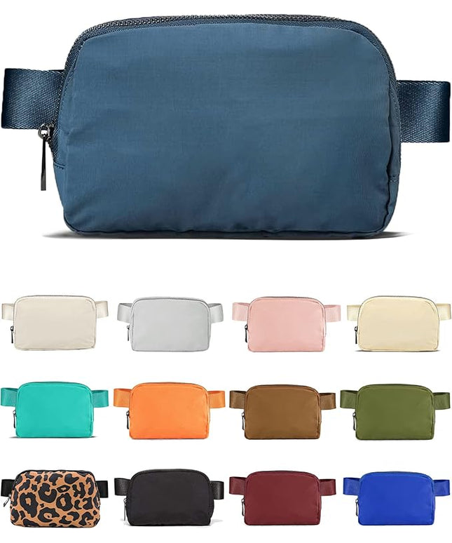 YOSHUYUKI Mini Crossbody Belt Bag - Waterproof Fanny Pack for Women, Fashionable Running Belt Pouch in Navy Blue