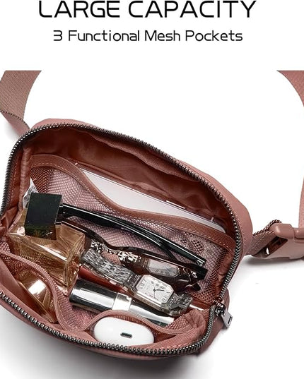 Belt Bag for Women Fanny Pack Crossbody Bags for Women Fashion Waist Packs with Adjustable Strap Gifts for Women Men (Brown)