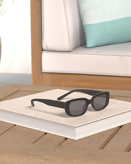JASPIN Rectangle Sunglasses for Women Men Trendy Y2k Retro 90s Sun Glasses UV Protection Cool Square Frame