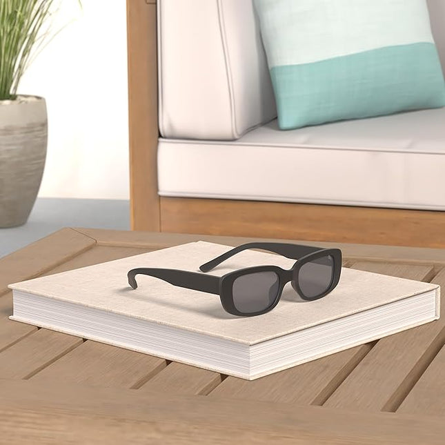 JASPIN Rectangle Sunglasses for Women Men Trendy Y2k Retro 90s Sun Glasses UV Protection Cool Square Frame