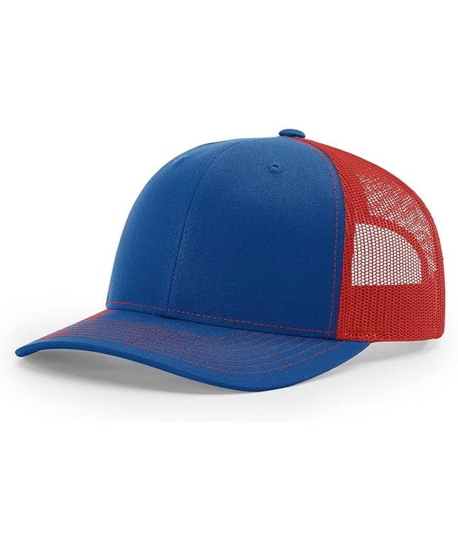 Richardson 112 Trucker Hat - Premium Adjustable Snapback Hat - Structured Six Panel Richardson Blank Caps