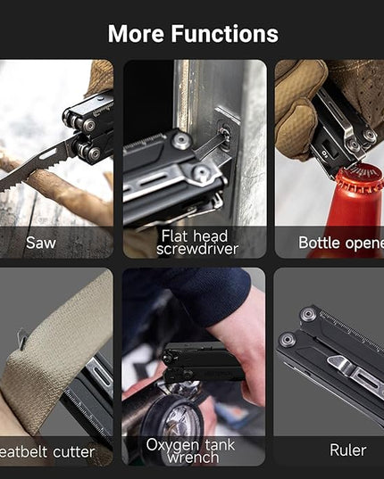 NEXTORCH PIONEER 14-IN-1 Multi-tools Full-Size,Versatile Multi-tool Set with Scissors Needle Nose Pliers Pocket Clip Multi-tool
