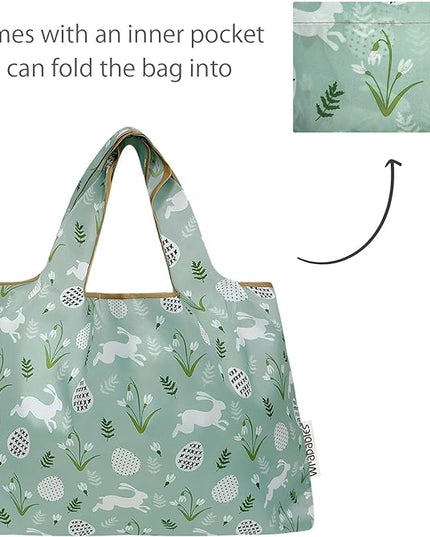 allydrew Large Foldable Tote Nylon Reusable Grocery Bags