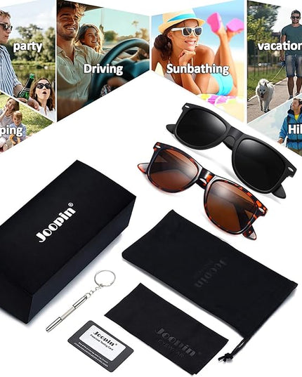 Joopin Square Sunglasses Polarized UV Protection Trendy Designer Sun Glasses Men Women