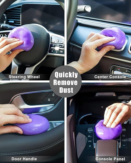 TICARVE 2Pack Cleaning Gel for Car Putty Car Vent Cleaner Cleaning Putty Gel Auto Tools Car Interior Cleaner Dust Mud for Cars and Keyboard Cleaner Slime Purple (320g/11.2oz)