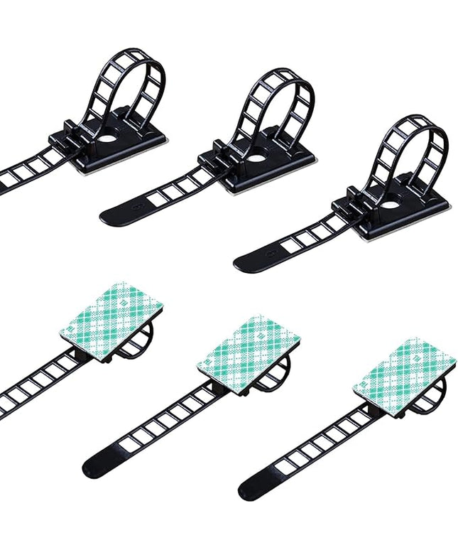 50 Pieces Cable Management Desk Wire Organizer Cable Ties Zip Ties Adhesive Cord Clips Cord Keeper Desk Wire Management