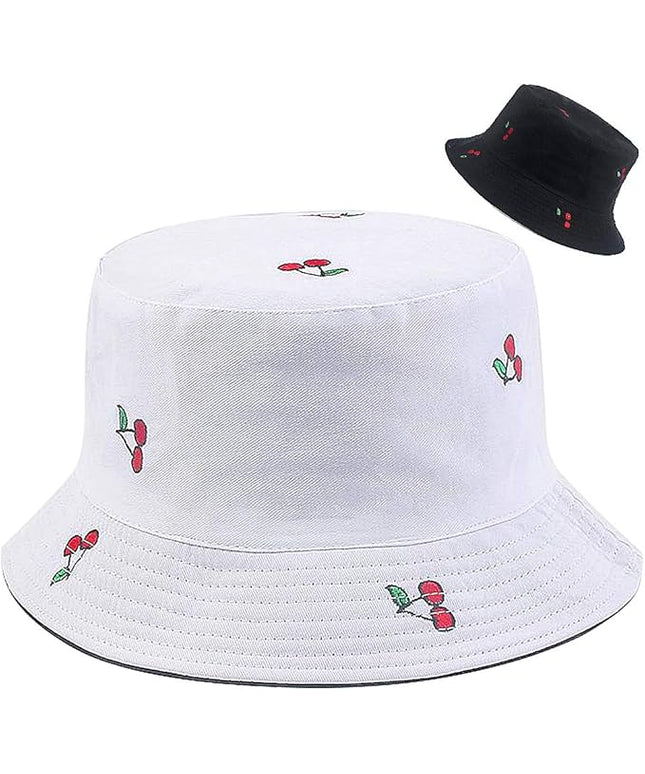 XYIYI Cute Bucket Hat Beach Fisherman Hats for Women, Reversible Double-Side-Wear