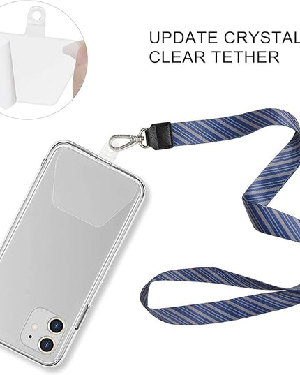COCASES 2 Pack Phone Tether Tab, Phone Strap Replacement Part for Smartphone Safety Tether (White)