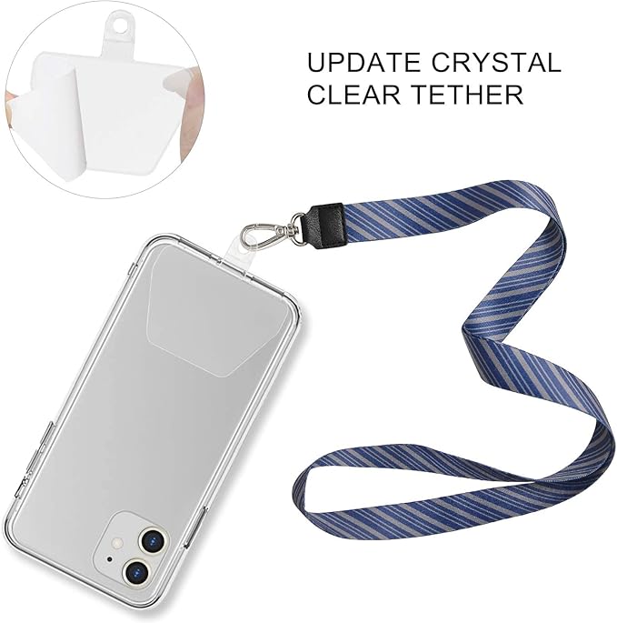 COCASES 2 Pack Phone Tether Tab, Phone Strap Replacement Part for Smartphone Safety Tether (White)