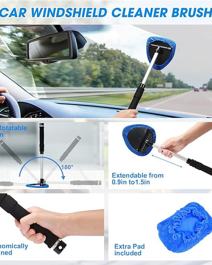 25PCS Car Cleaning Kit, Car Detailing Kit Interior with High Power Handheld Vacuum Cleaner, Windshield Cleaner, Cleaning Gel, Professional Auto Accessories for Men, Women