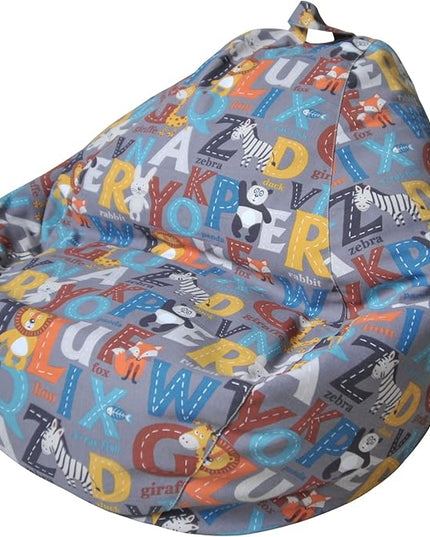 YuppieLife Kids Animal Storage Bean Bag Cover (No Filling) Extra Large stuff'n Sit|Toy Organizer|Carrying Handle|Available for Kids and Teenager|Cuddle Chair（27“,Letter）