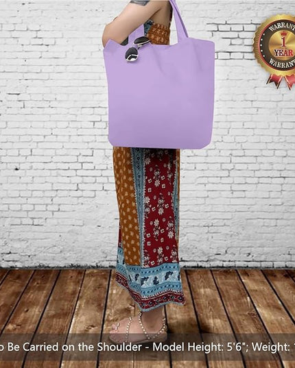 TOPDesign 3-Pack Super Strong Large 12oz Cotton Canvas Tote Bags, Reusable Grocery Shopping Cloth Bags, Fashionable Two-Tone Totes for Crafts, DIY Your Creative Designs