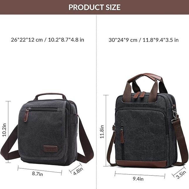 mygreen Small Canvas Crossbody Shoulder Bag Messenger Bag Work Bag