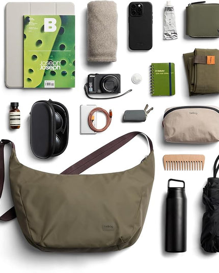 Bellroy Laneway Crescent Bag (12 liter streamlined, crescent crossbody with internal and external pockets, adjustable strap and surprising storage) - SeaKelp
