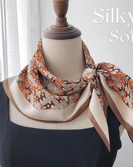 Dailyacc Hair Bandanas Scarf For Women Lightweight Fashion Neck Silk Satin Head Scarves For Sleeping Handbags Scarf