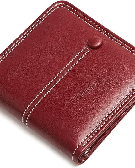 TFKGS Slim Wallet for Women RFID Wallet Women Small Wallets Woman Thin Credit Card Holder RFID Blocking Bifold Compact Pocket Ladies Leather Red Mini Purse