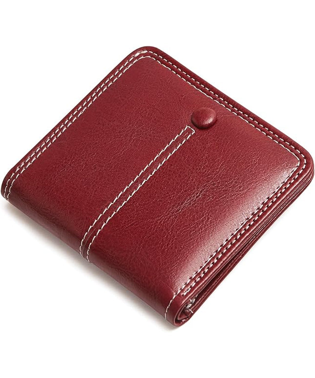 TFKGS Slim Wallet for Women RFID Wallet Women Small Wallets Woman Thin Credit Card Holder RFID Blocking Bifold Compact Pocket Ladies Leather Red Mini Purse