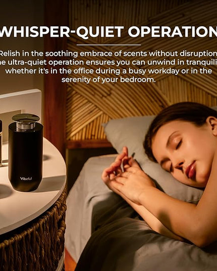 Go Waterless Fragrance Oil Diffuser, Portable Cold Air Scent Machine for Home Office & Car, Cordless Rechargeable Aviation Aluminum Aromatherapy Diffuser with 3 Intensity Levels (Silver)