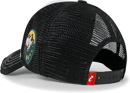 ililily Premium Road Trip Vintage Distressed Snapback Trucker Hat Baseball Cap