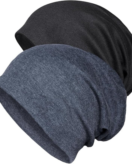 Senker Fashion Slouchy Beanie Hats for Women Men, Chemo Headwear Cotton Beanies Soft Lightweight Chemo Skull Cap Elastic