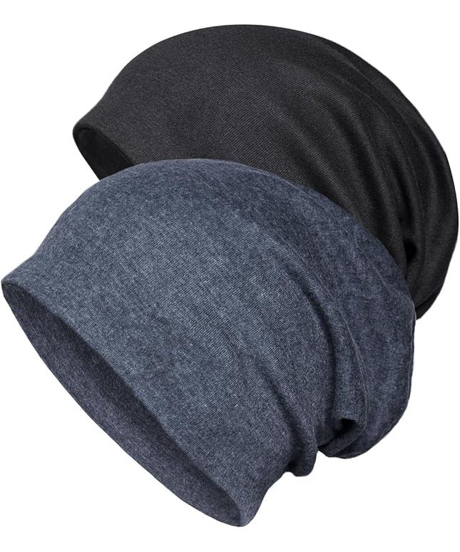 Senker Fashion Slouchy Beanie Hats for Women Men, Chemo Headwear Cotton Beanies Soft Lightweight Chemo Skull Cap Elastic
