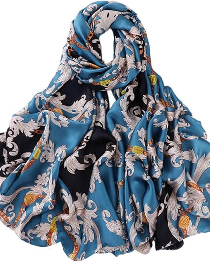 Fashion Scarves Scarf 100% Silk Feeling Scarf Silk Like Scarves Long Lightweight Sunscreen Shawls for Women